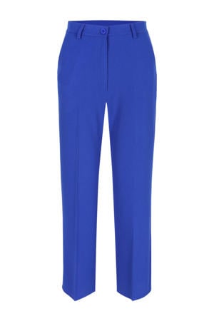 straight regular waist pantalon blauw