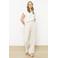 LOLALIZA wide leg high waist broek beige