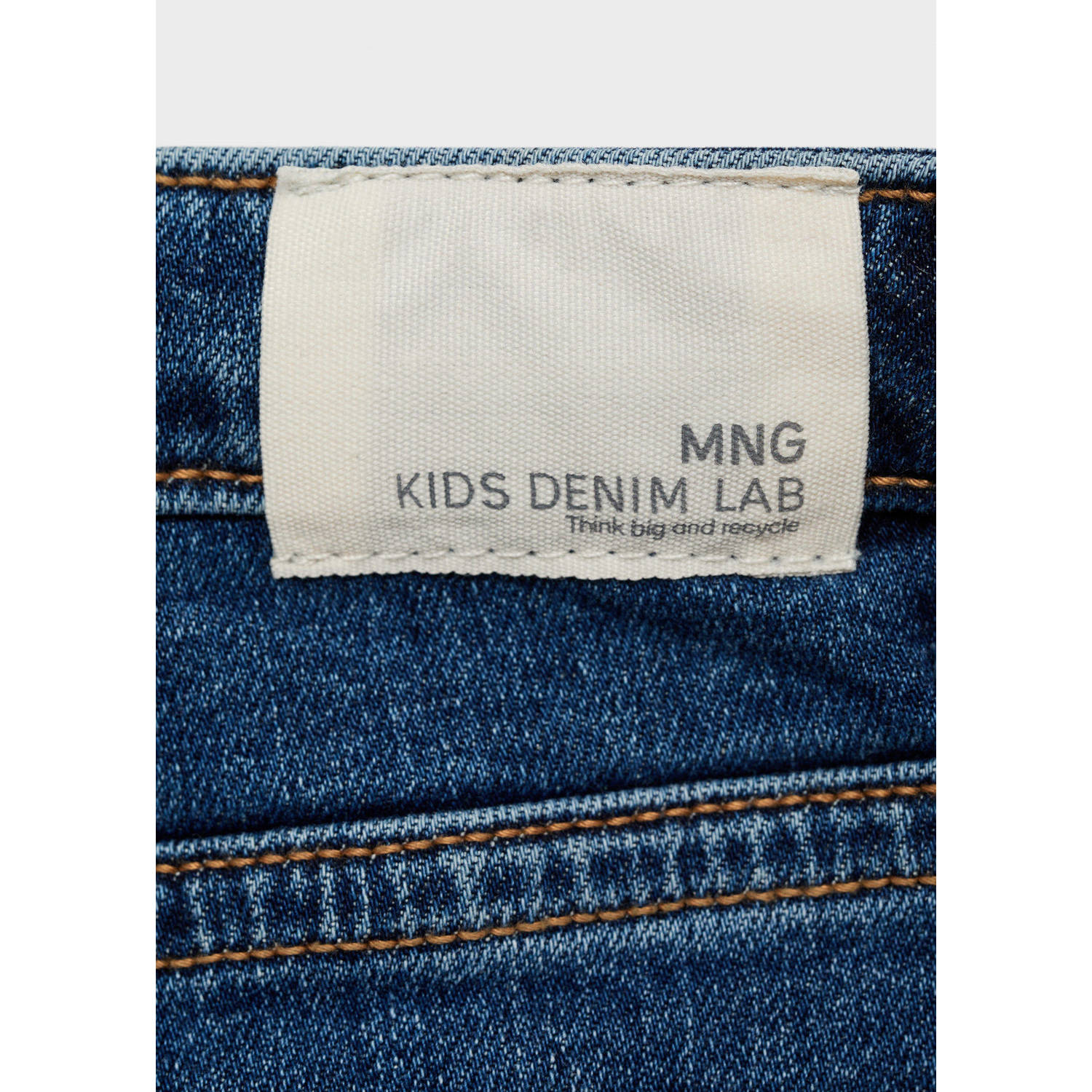Mango Kids skinny jeans dark blue denim