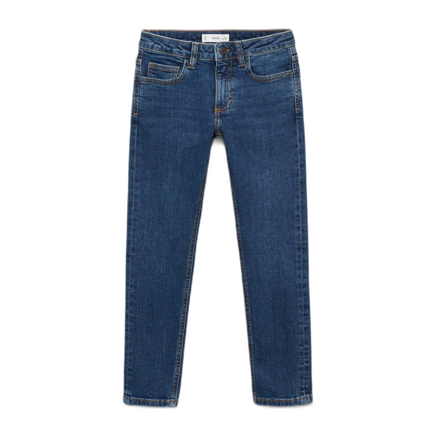Mango Kids regular waist regular fit jeans dark blue denim