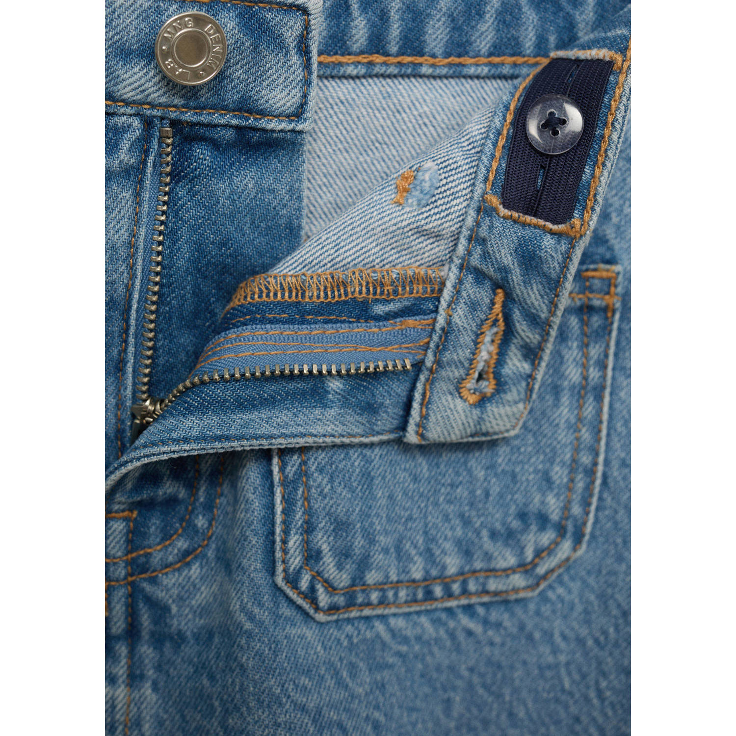 Mango Kids denim spijkerrok light blue denim