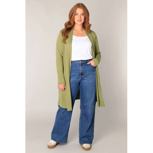 Base Level Curvy lang vest fijn gebreid afbeelding