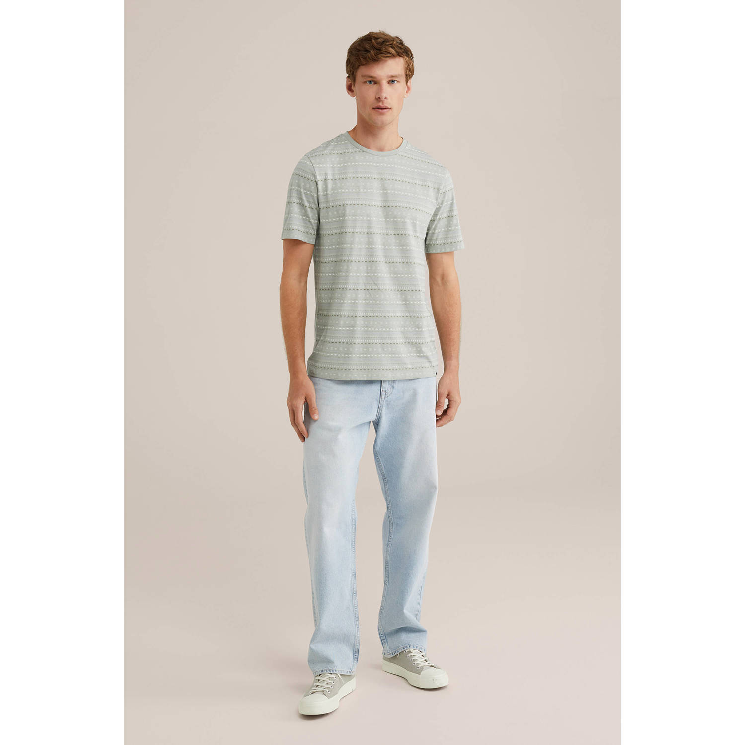 WE Fashion T-shirt grijsgroen