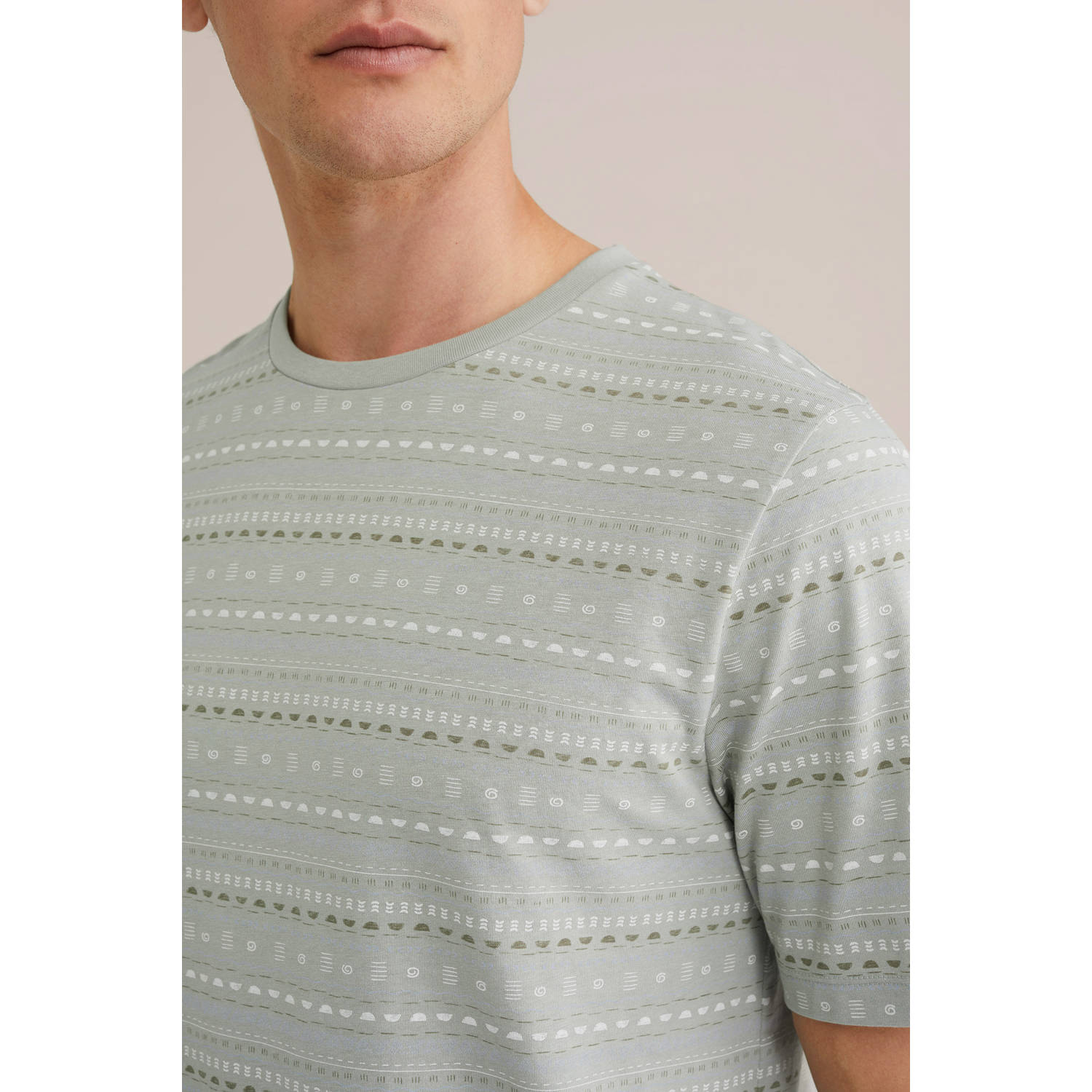WE Fashion T-shirt grijsgroen