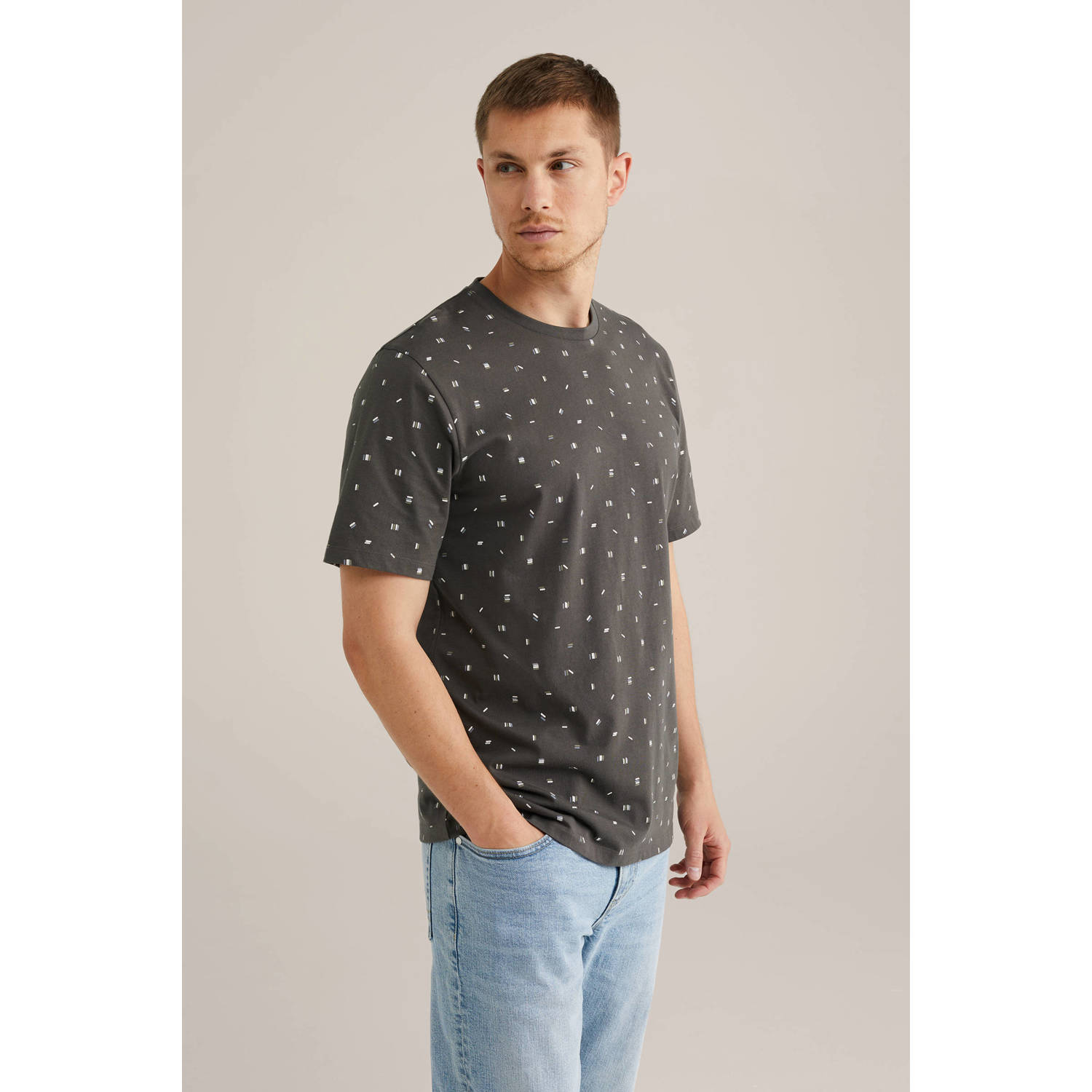WE Fashion T-shirt grijsbruin