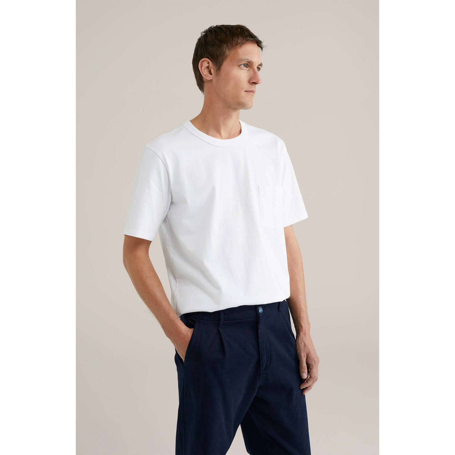 WE Fashion Blue Ridge Tall fit T-shirt wit