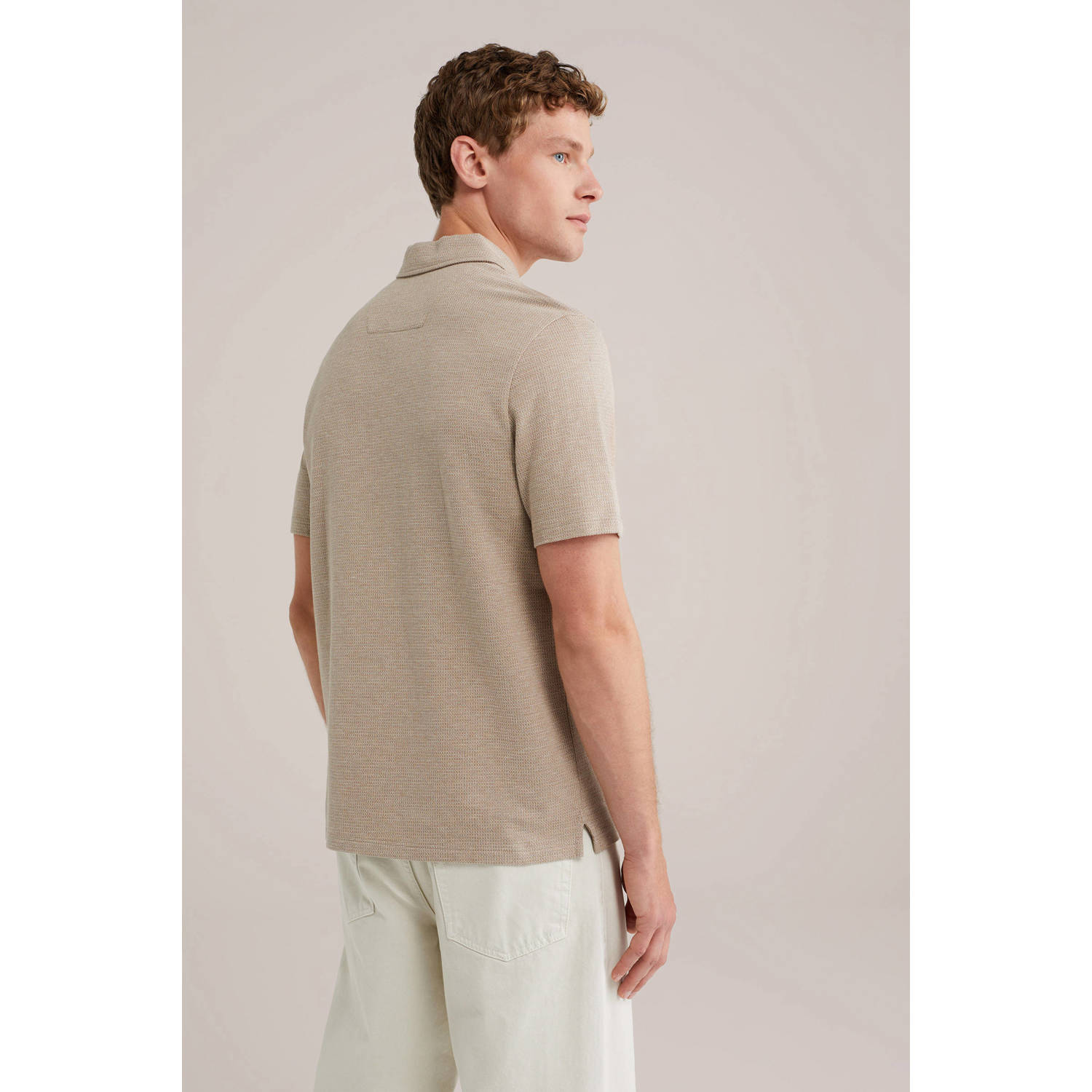 WE Fashion slim polo beige