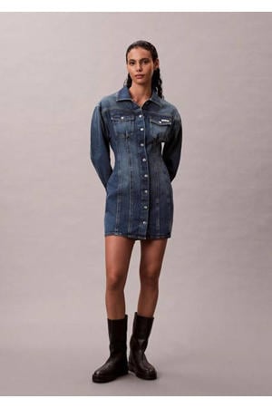 denim spijkerjurk medium blue denim