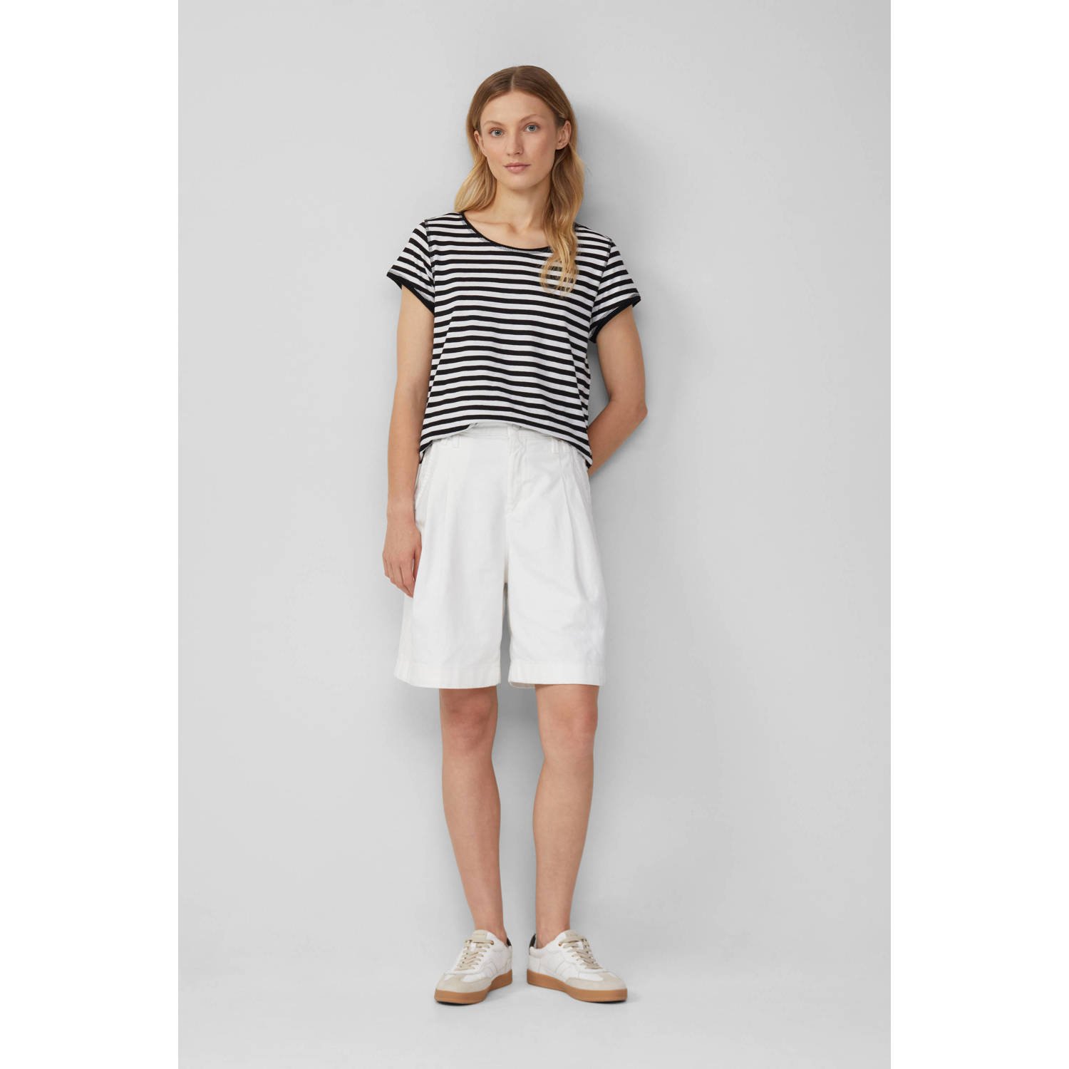 S.Oliver RED LABEL Relaxed fit bermuda van katoenmix