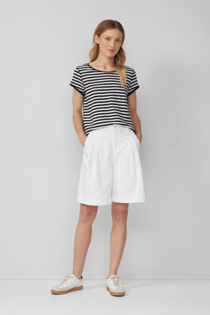 denim wide leg high waist short wit