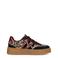POSH by Poelman Lilly sneakers met panterprint zwart/beige