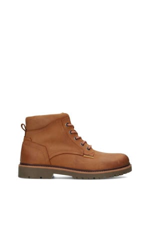 Ton leren veterboots cognac