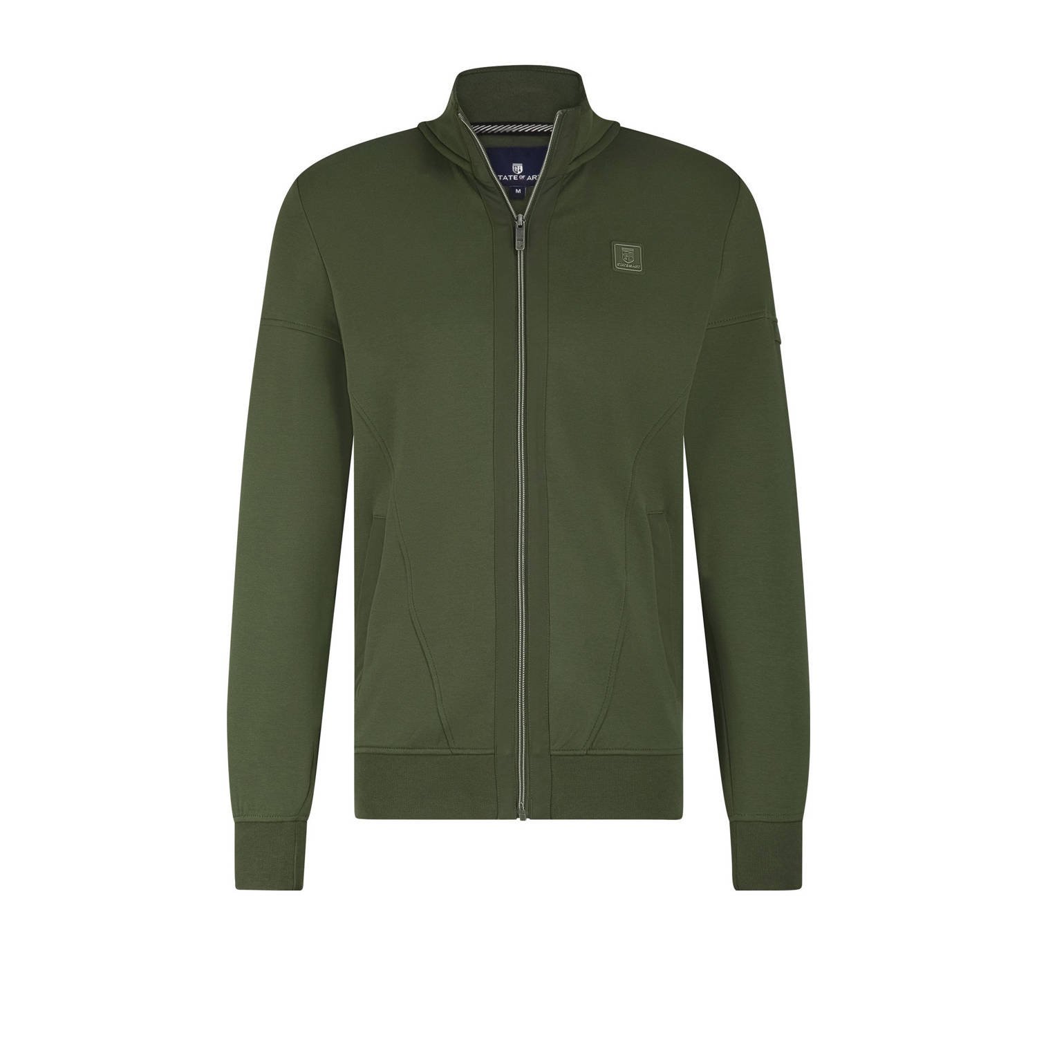 State of Art sweatvest donkergroen