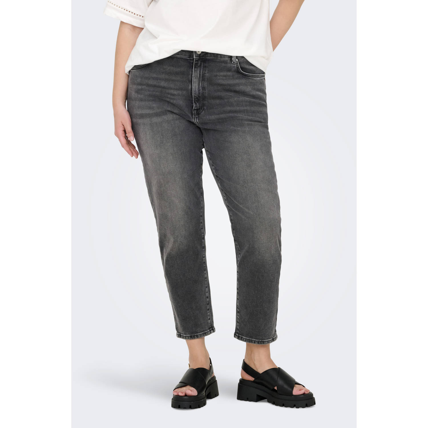 ONLY CARMAKOMA high waist mom jeans grey denim