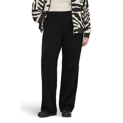 ONLY CARMAKOMA straight regular waist broek zwart afbeelding