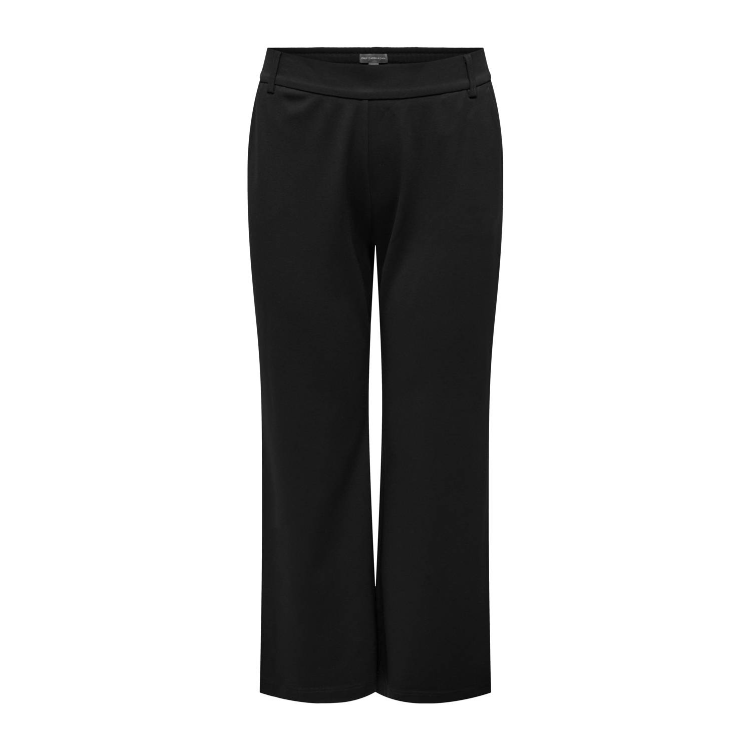 ONLY CARMAKOMA straight regular waist broek zwart