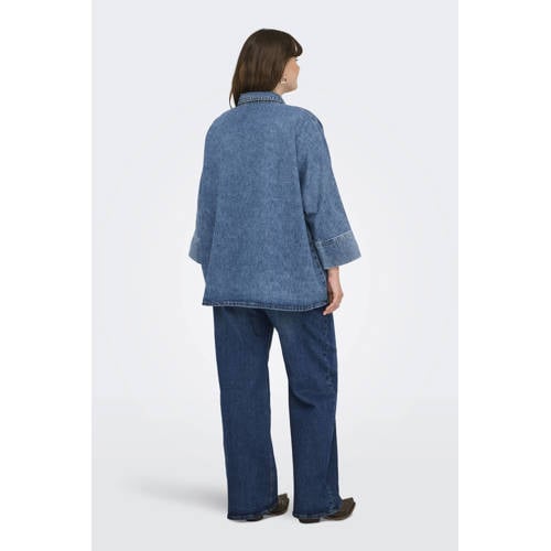 ONLY CARMAKOMA denim blouse dark blue denim afbeelding