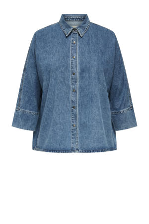 denim blouse dark blue denim
