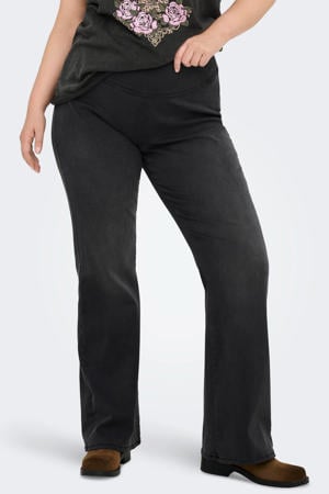 high waist flared jeans zwart