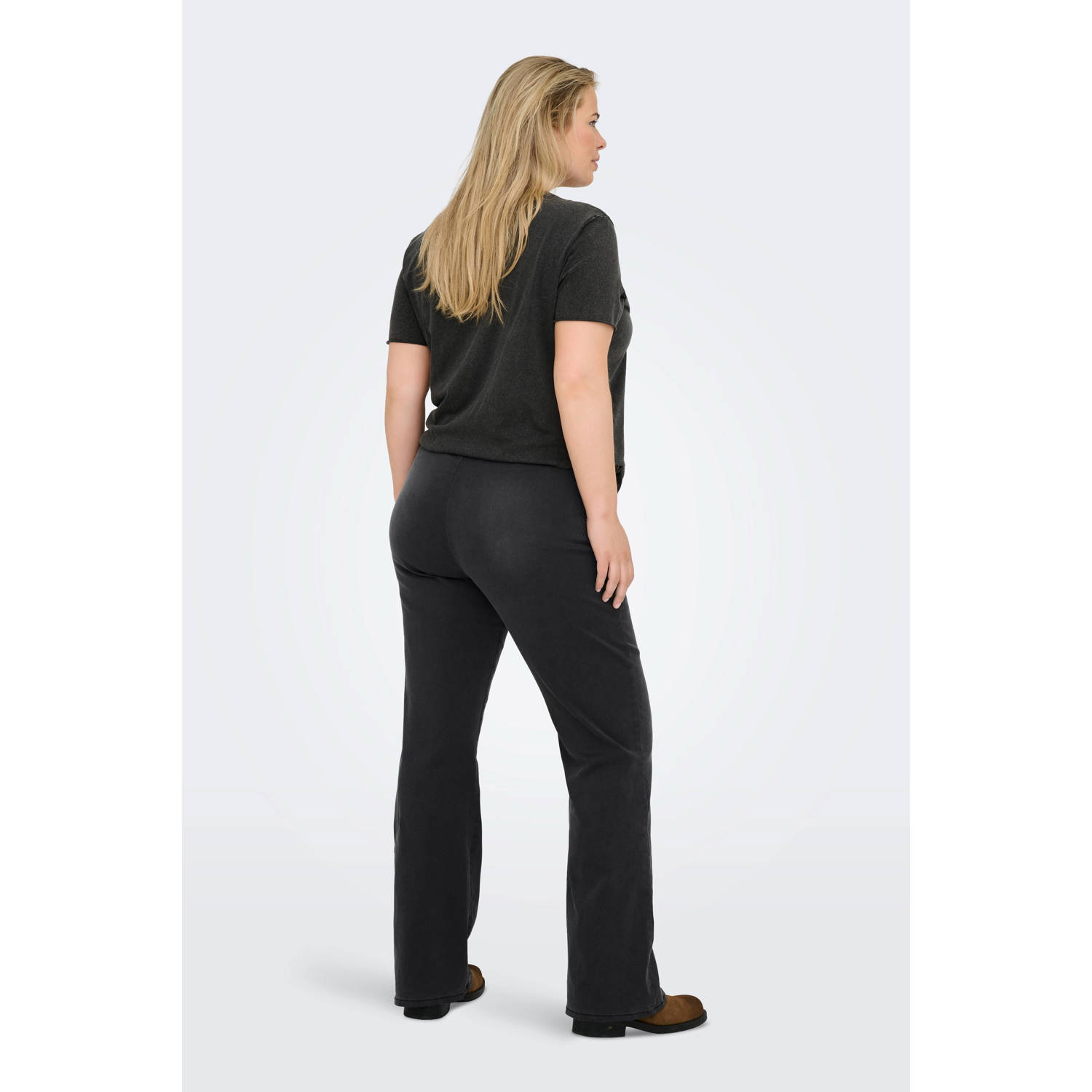 ONLY CARMAKOMA high waist flared jeans zwart