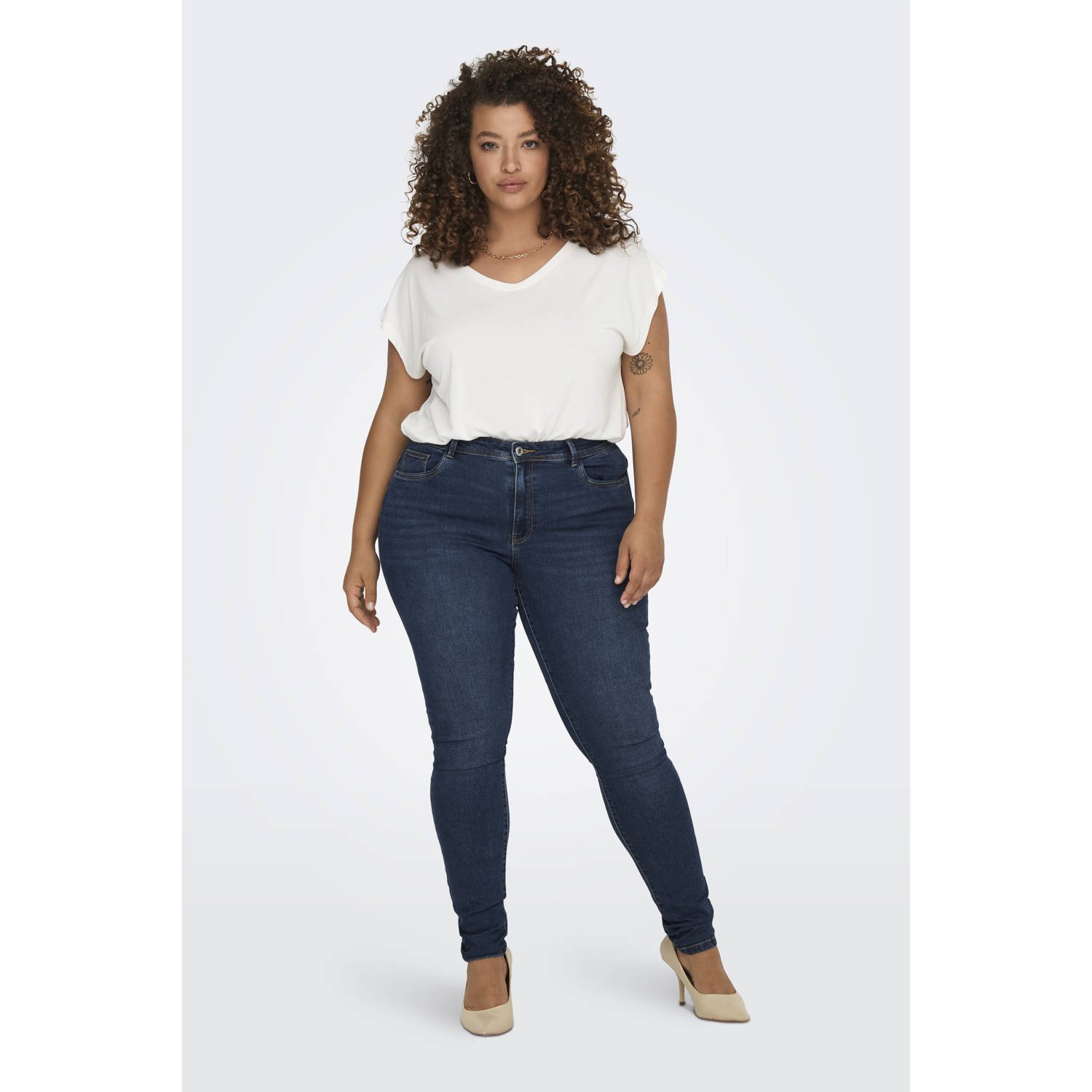 ONLY CARMAKOMA skinny jeans dark blue denim