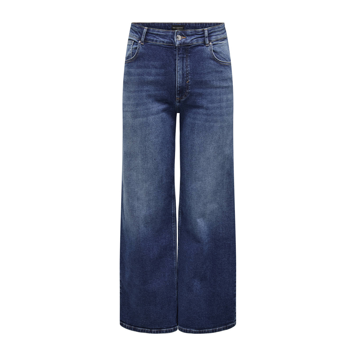 ONLY CARMAKOMA high waist wide leg jeans dark blue denim
