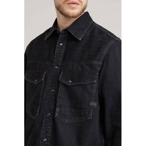 G-STAR casual denim overhemd donkerblauw afbeelding