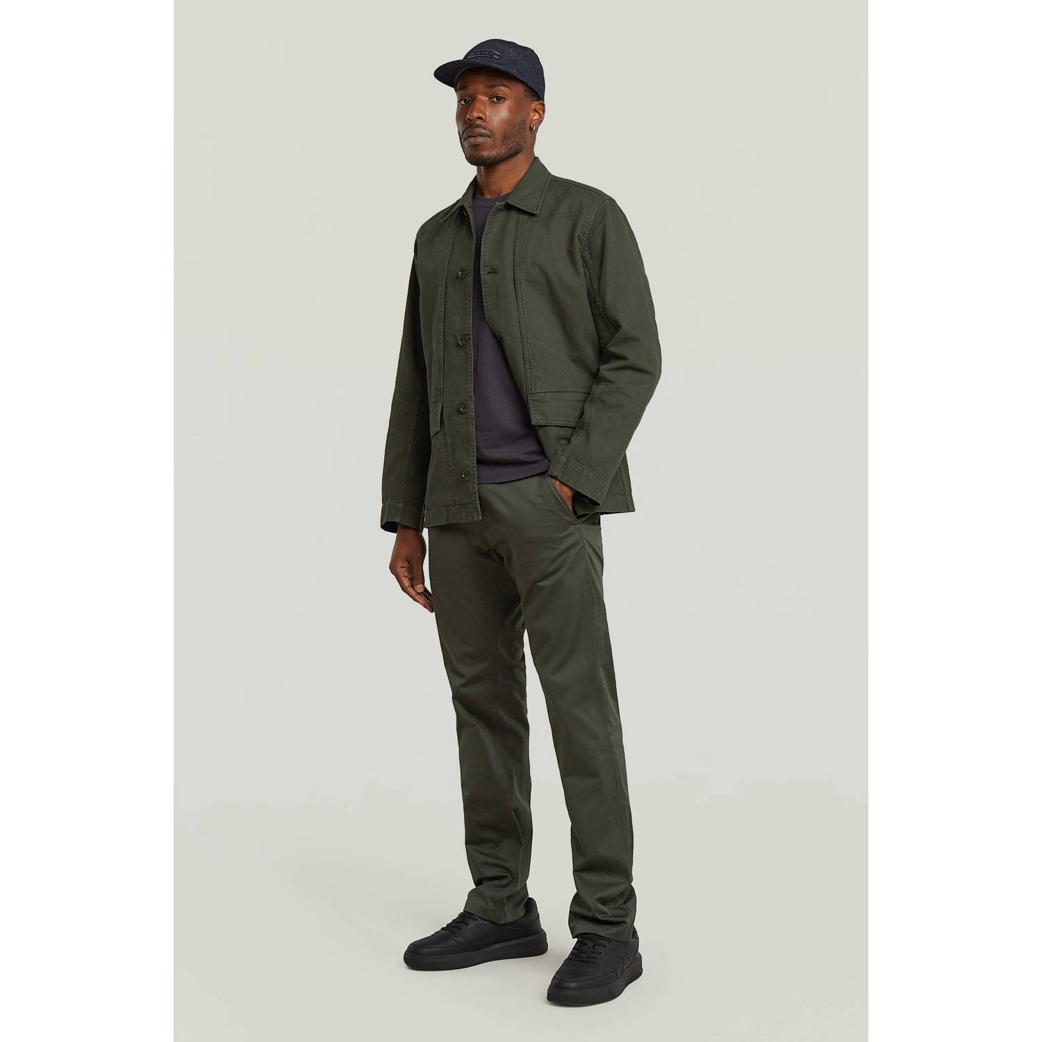 G-STAR MOSA straight chino donkergroen