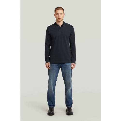 G-STAR slim polo donkerblauw afbeelding