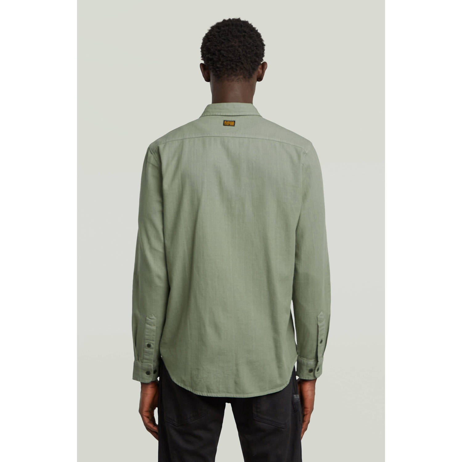 G-STAR denim casual overhemd MARINE mintgroen