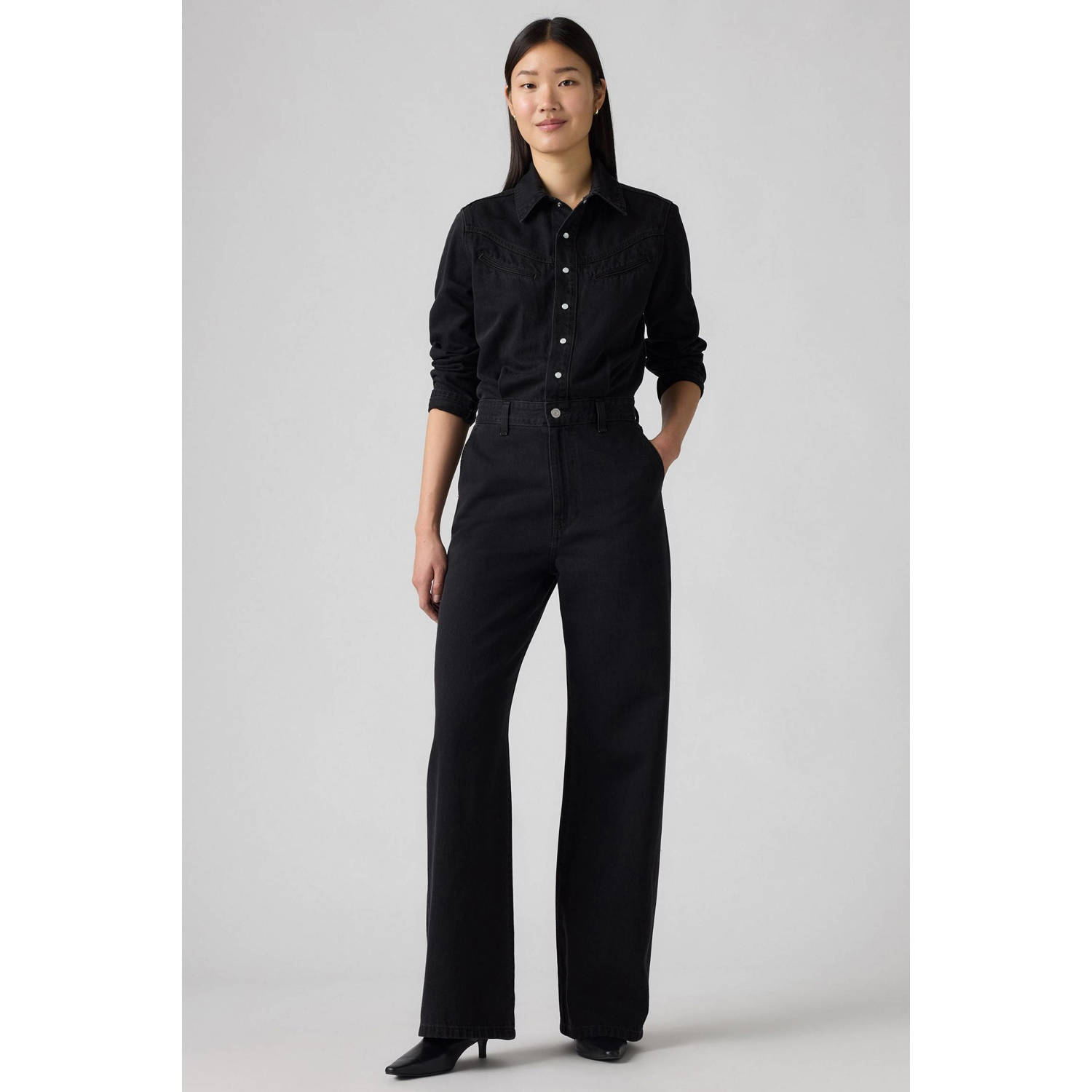 Levi's denim zwart jumpsuit