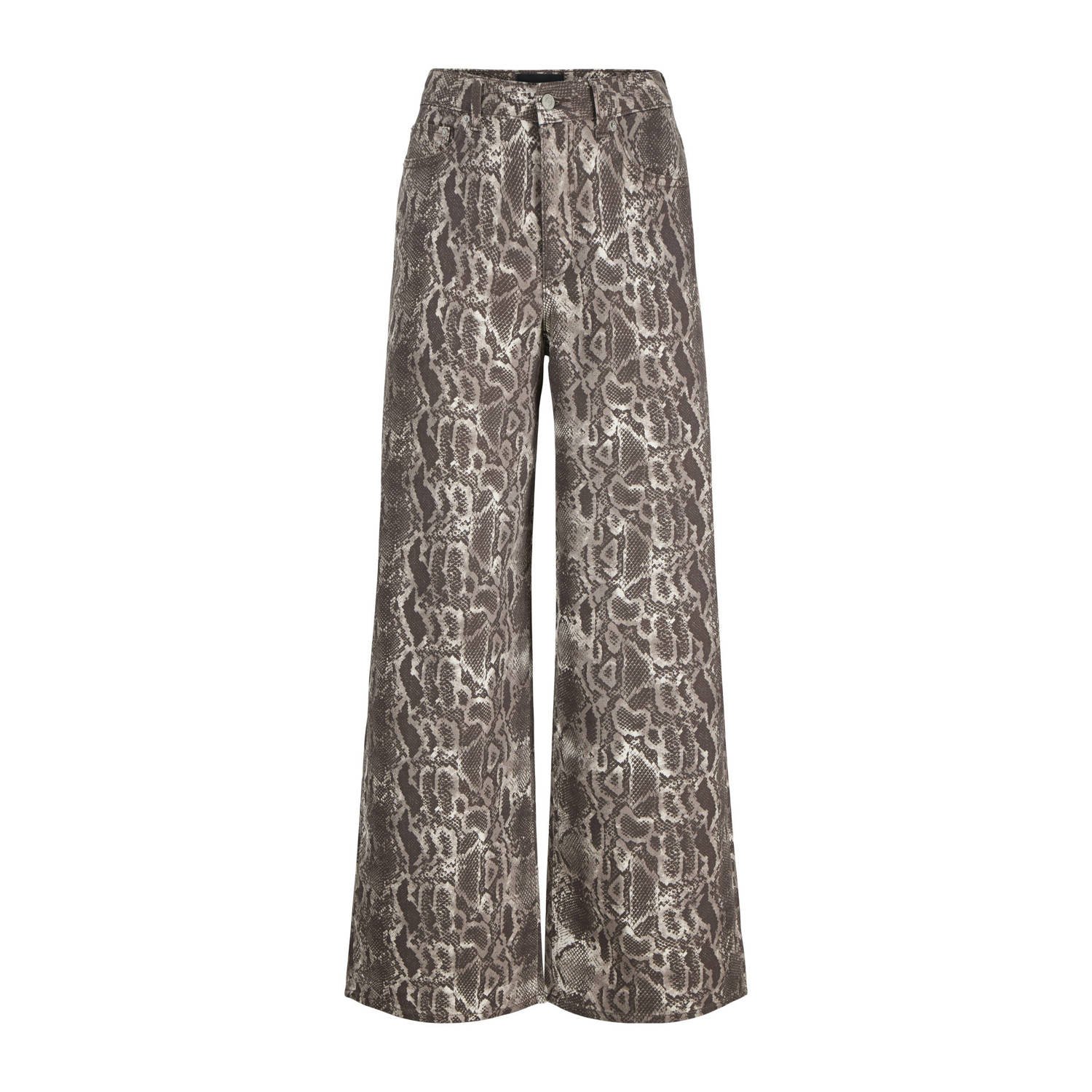 JJXX high waist wide leg jeans bruin