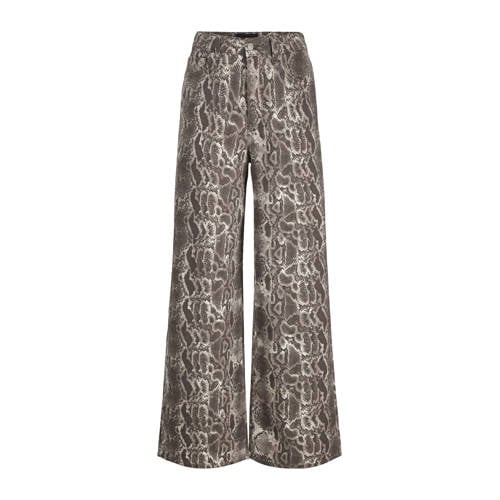 JJXX high waist wide leg jeans bruin afbeelding