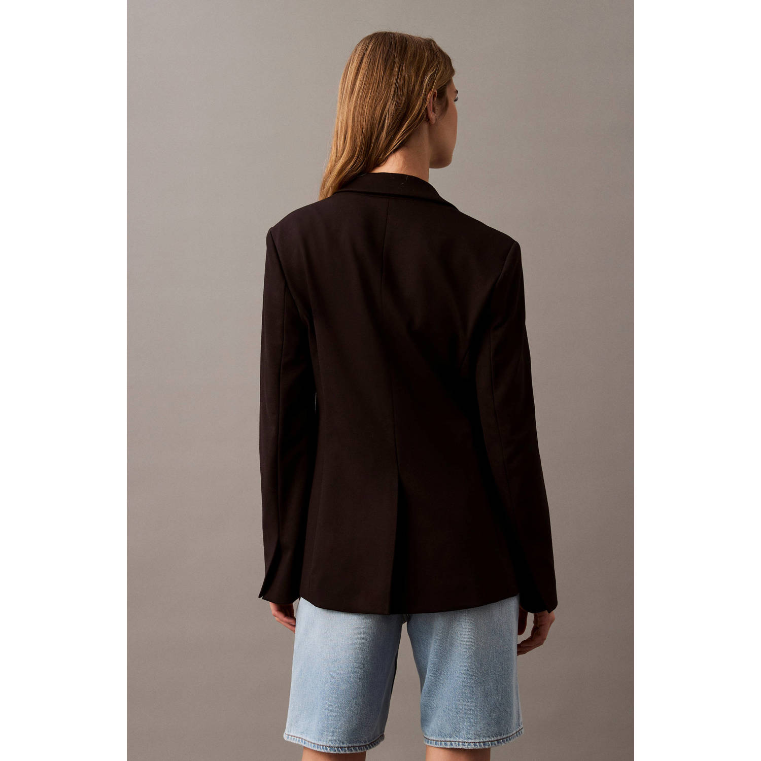 Calvin Klein regular blazer zwart