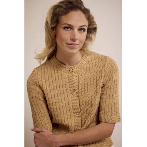 Tramontana gebreid vest camel afbeelding
