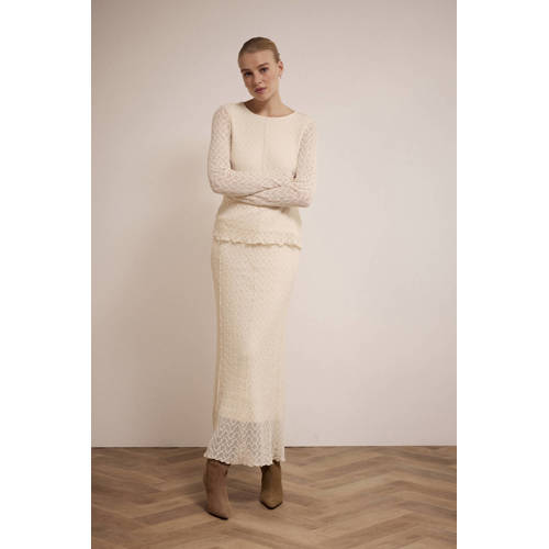 Tramontana maxi rok ecru afbeelding