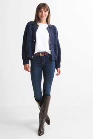 gebreid vest donkerblauw