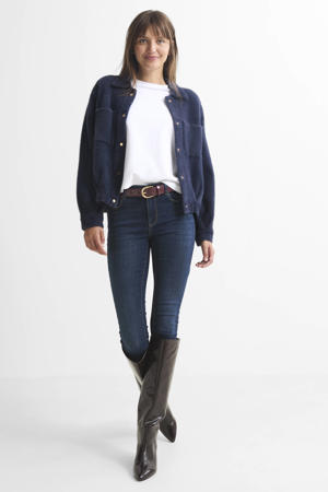 gebreid vest donkerblauw
