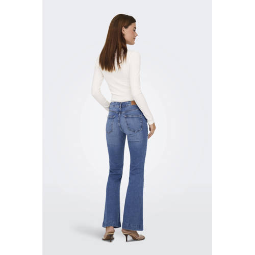 ONLY waist flared jeans light blue denim afbeelding