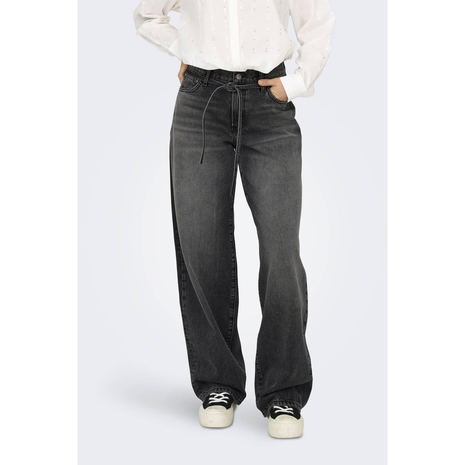ONLY barrel jeans washed black