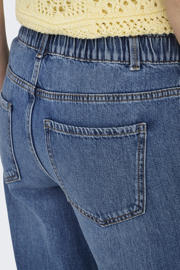 thumbnail: ONLY waist wide leg jeans medium blue denim