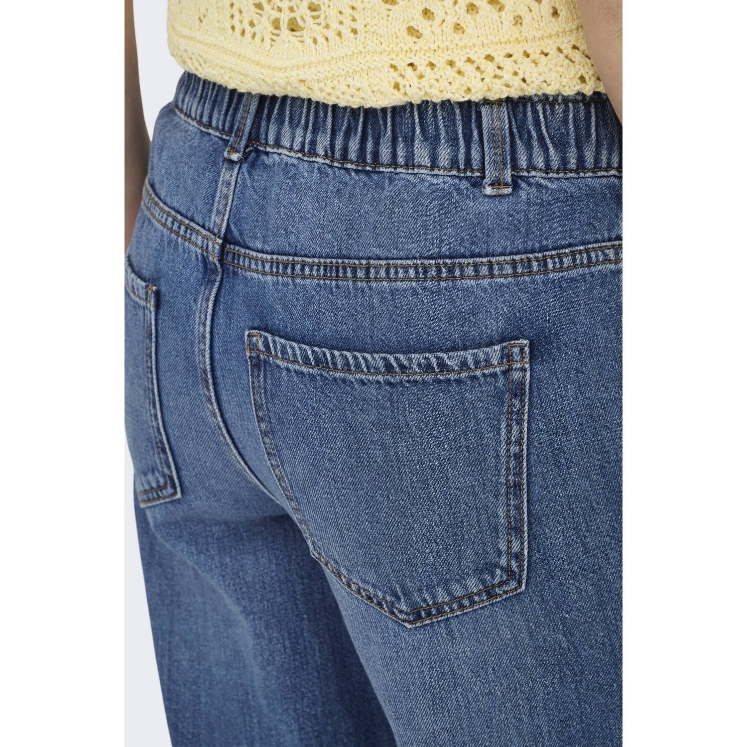 ONLY waist wide leg jeans medium blue denim