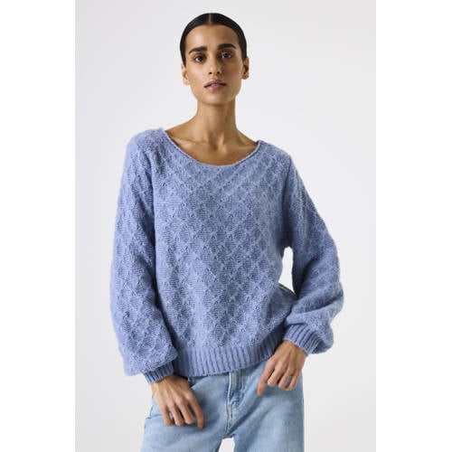 Garcia gebreide trui blauw afbeelding
