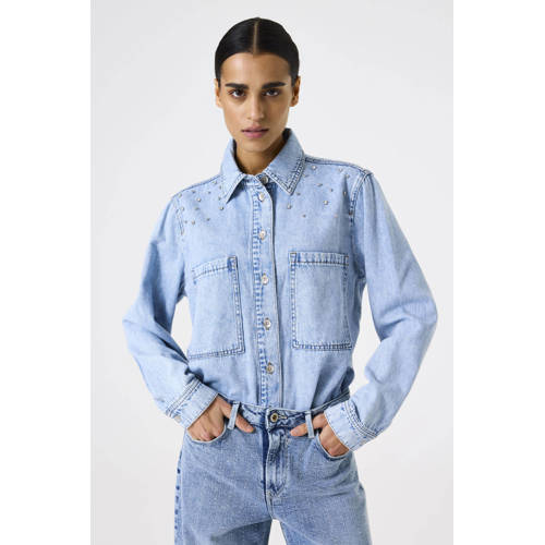 Garcia denim blouse light blue denim afbeelding