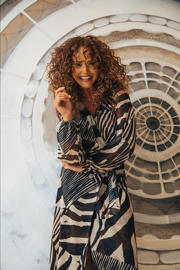 thumbnail: LabeL DOT maxi jurk bruin