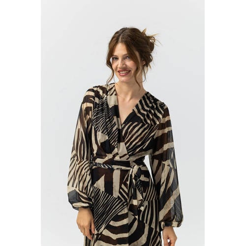 LabeL DOT maxi jurk bruin afbeelding