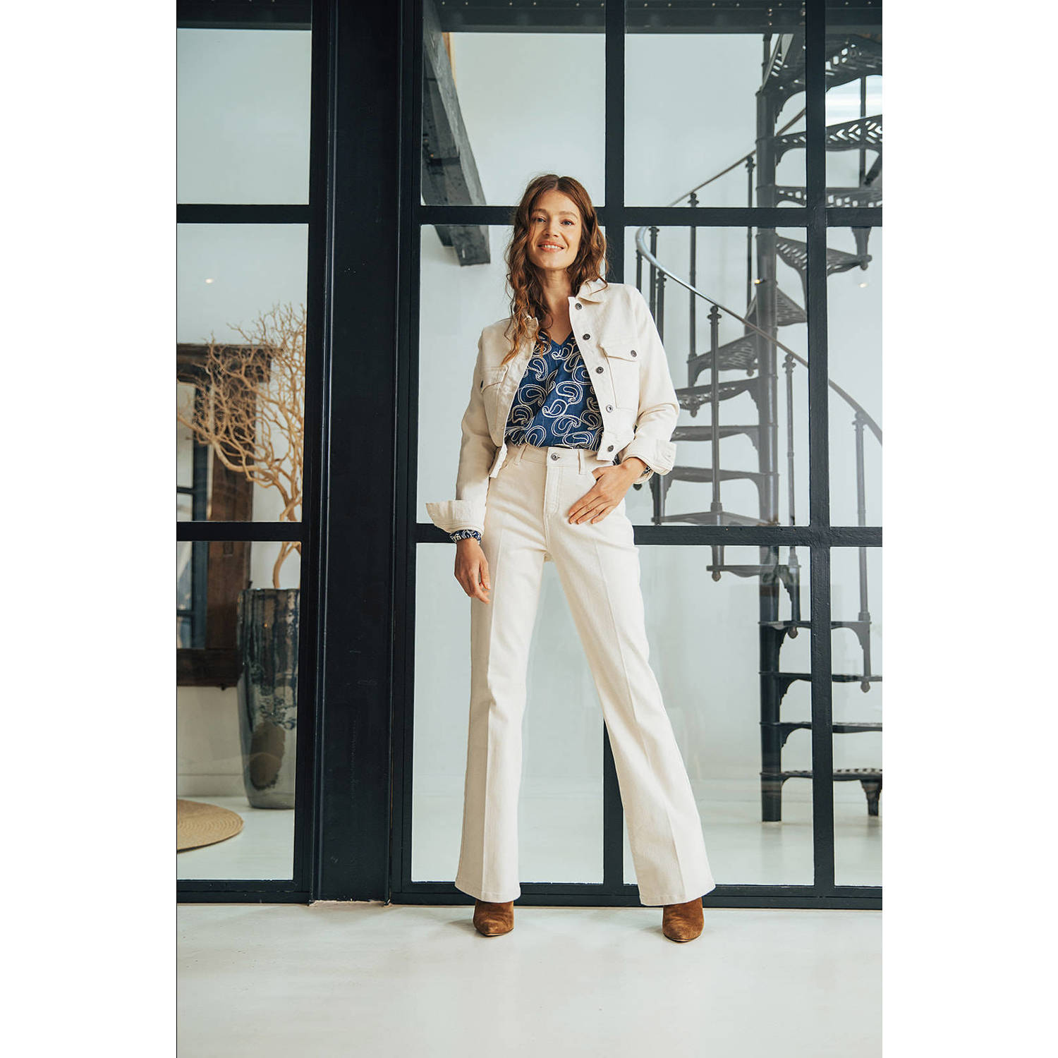 LabeL DOT denim spijkerjas ecru