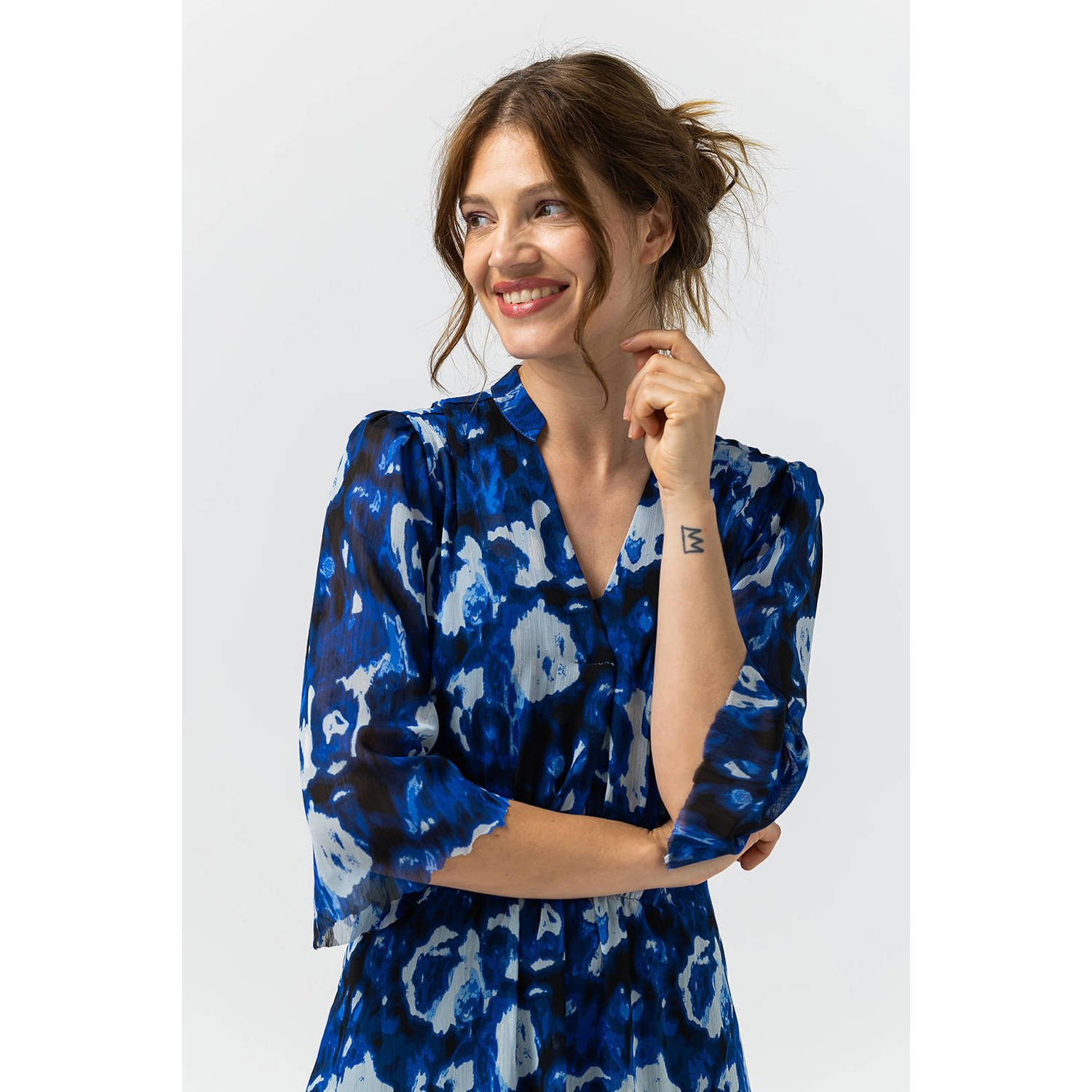 LabeL DOT midi jurk blauw