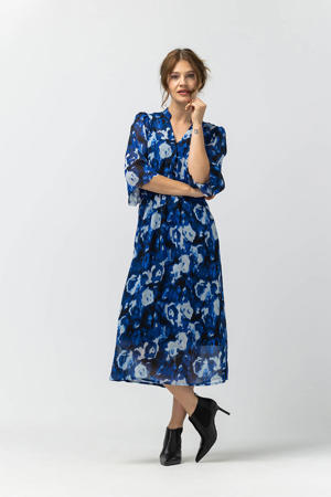 midi jurk blauw
