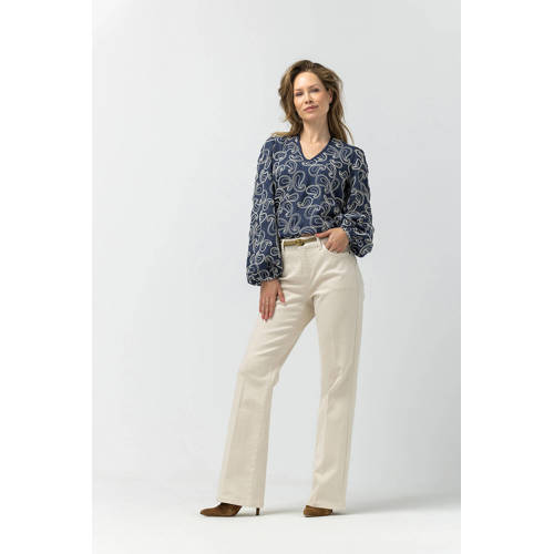 LabeL DOT high waist straight leg jeans ecru afbeelding